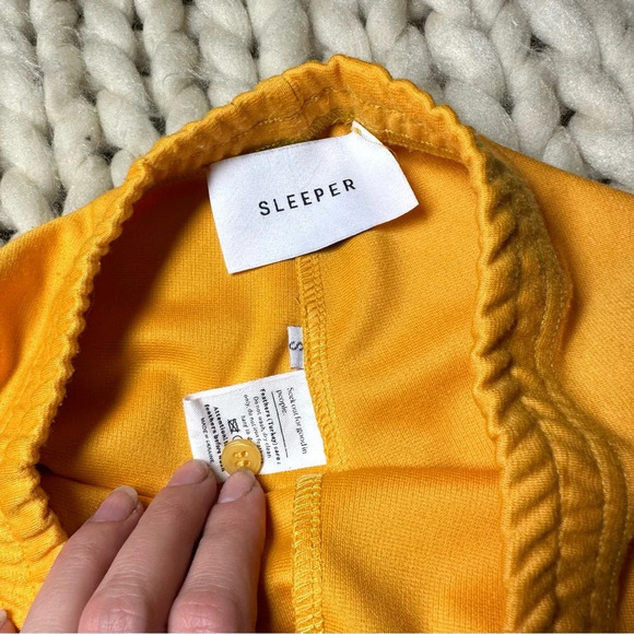 SLEEPER Orange Party Feather Trim Pajama Bottoms S - Picture 3 of 7